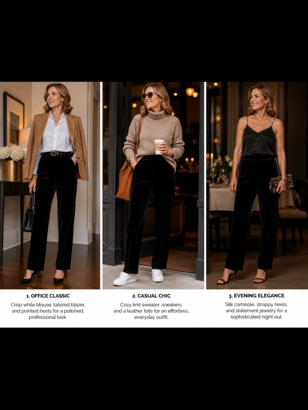 Dana Buchman Black Velvet Straight-Leg Pull-On Pants. Fully align.